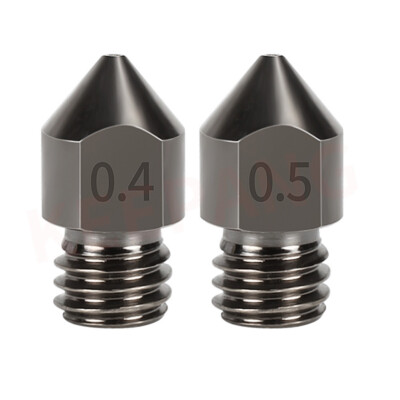 3D Printer Extruder Nozzle MK8 M6 0.2mm-1.0mm For Filament 1.75mm Hardened Steel