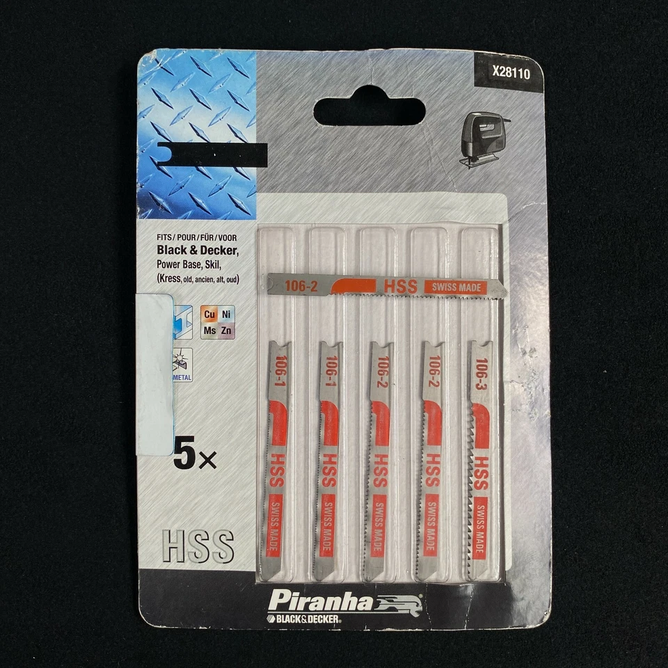 50 Black & Decker 'U' Vástago Hojas Sierra Caladora para Metal 1.5mm-3mm (106-2) - Image 4 of 4