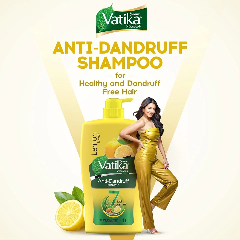 Shampoo Antiforfora Dabur Vatika Per Tutti I Tipi Di Capelli 640ml - Imagen 2 de 4