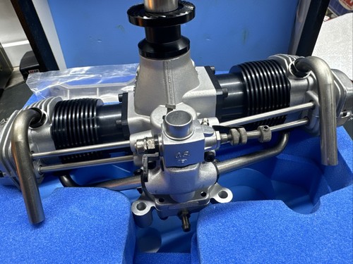 OS Max Gemini FT 120 Flat Twin 4 Stroke Nitro Scale Engine New in Box - Picture 7 of 9