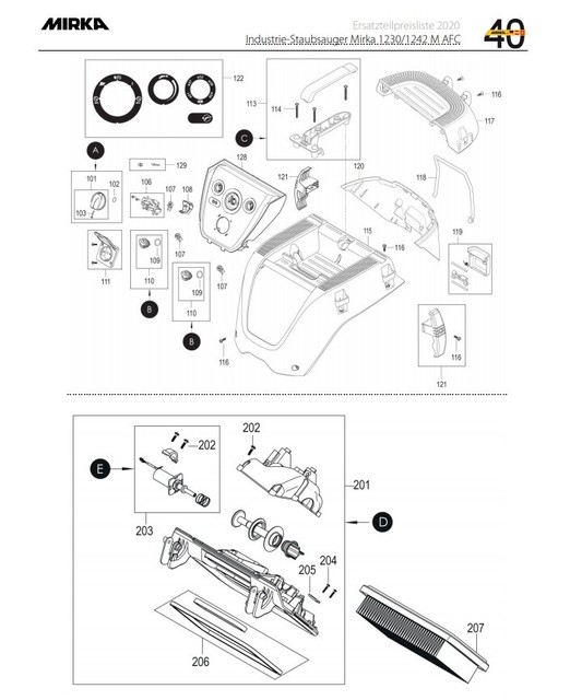 Mirka Motorkühlungsfilter 2976017 Für Staubsauger 1230 - Original Ersatzfilter