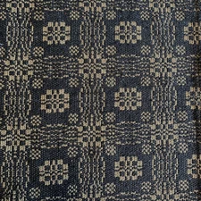 NEW Primitive  BLACK TAN WOVEN THROW 52" x 74" GETTYSBURG Cotton Farmhouse Chic