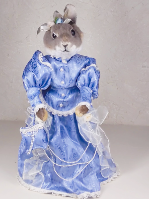 felt bunny in blue dress The Little Bunny Story Dress