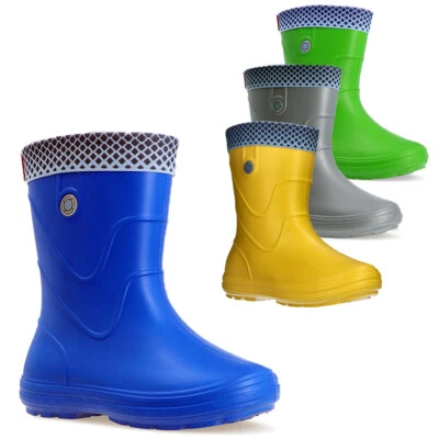 DEMAR leichte EVA Gummistiefel gefüttert Regenstiefel Thermostiefel VIBES