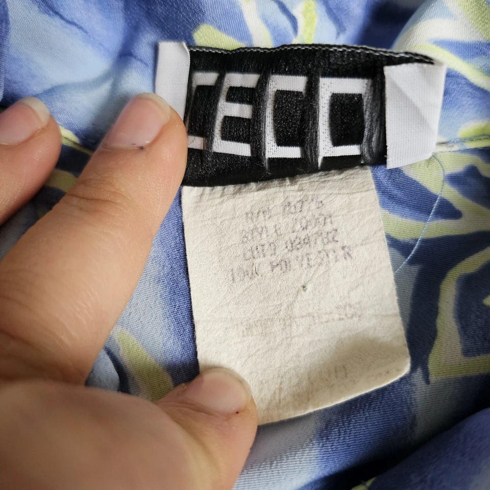 Chaqueta TEDDI Mujer Cremallera Talla M Azul Floral Azteca Excelente Estado De Colección  Foto 4 de 4