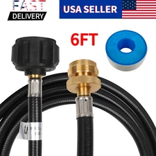 6FT Propane Adapter Hose LP Tank 1lb to 20lb Converter For QCC1 Type1 Gas Grill