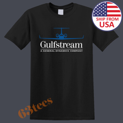 Gulfstream Jet Plane Aircraft Men's Black Size S to 3XL