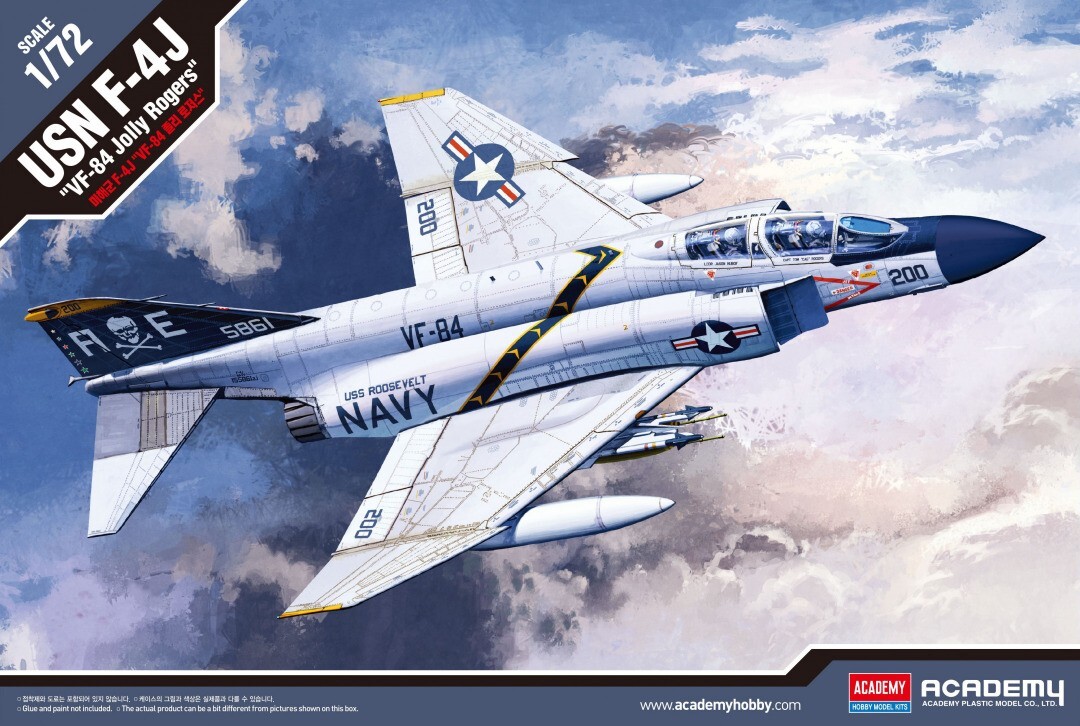 (未使用･未開封品)　1/72 USN F-4J VF-84 Jolly Rogers #12529 Academy df5ndr3 Academy Hobby 12529 USN F-4J 