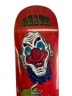 Dan Cates Jack in the Box Clown Pro deck RED Death Skateboards