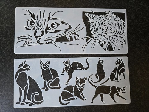 2 Schablone Tiere Katze Love
