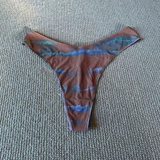 Skims Tie Dye Print Jelly Sheer Dipped Thong, Size 4X NWT
