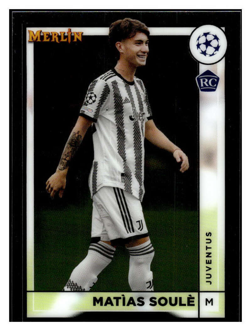 MATIAS SOULE RC 2022-23 Topps Merlin Chrome UEFA #80 ROOKIE Soccer ID:79404