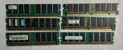 Lot Of 6 computer memory ram Untested 