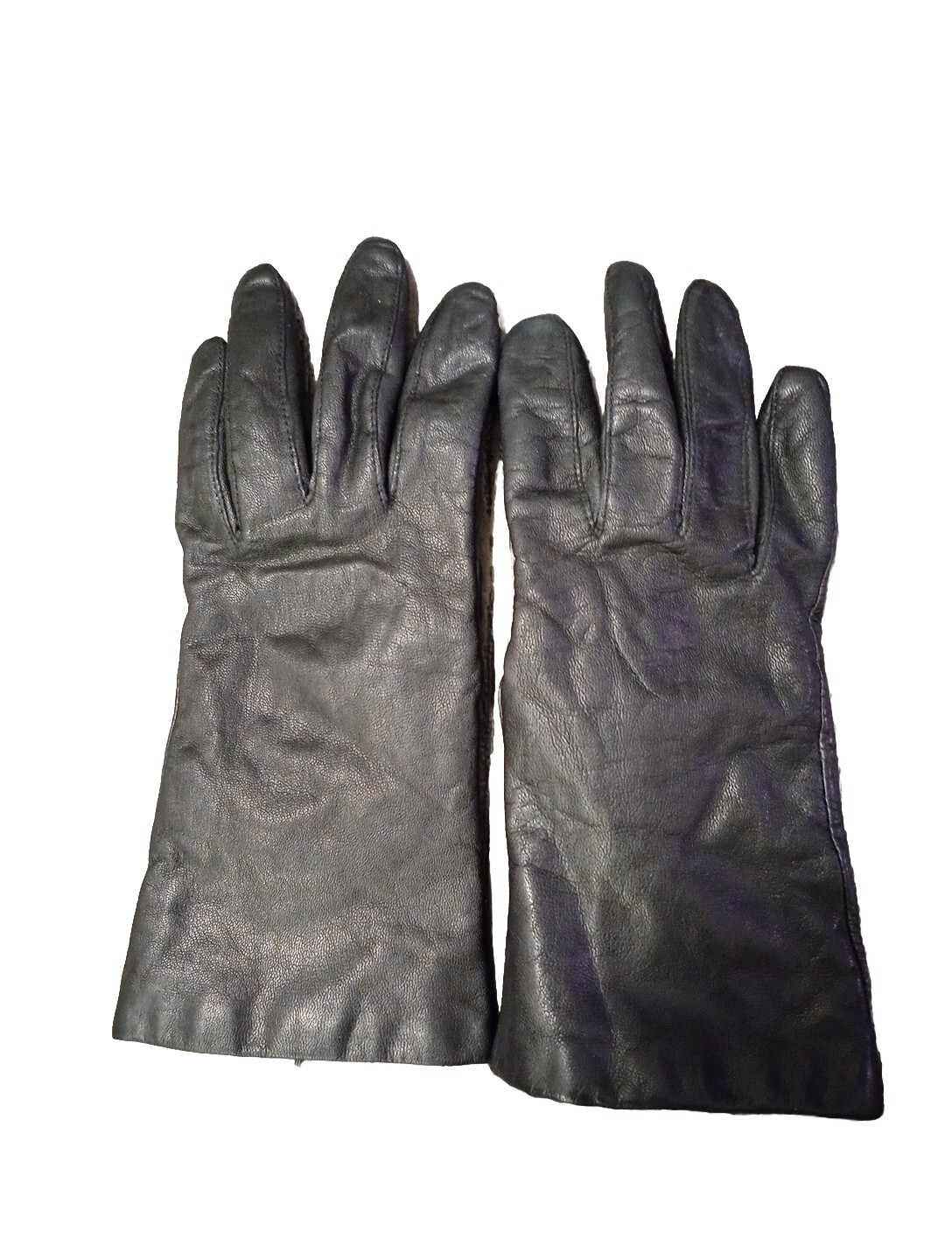 Women's Medium Black Fownes Leather Gloves Cashmere Lined Pristine eBay