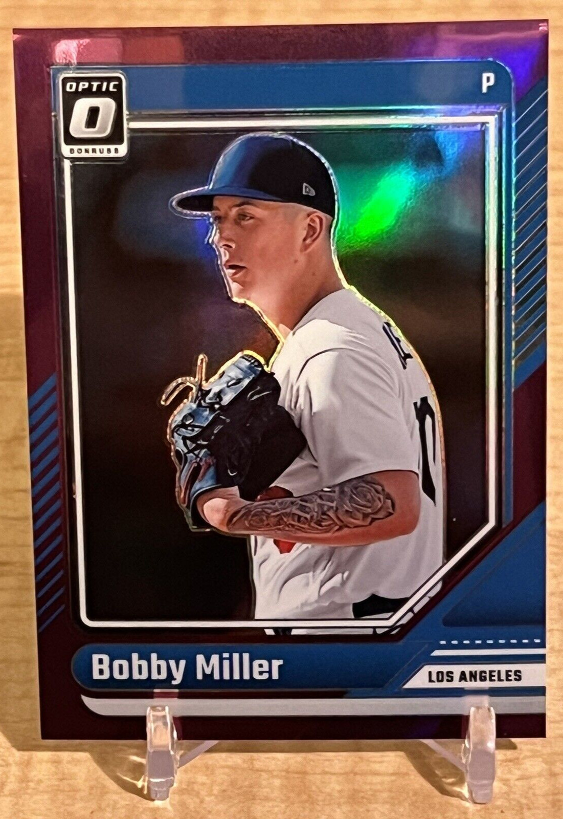 2024 Donruss Optic Purple 38/49 Bobby Miller #69 Los Angels Dodgers