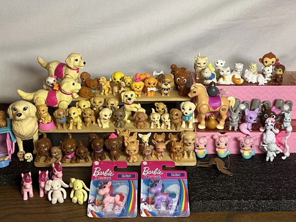 HUGE LOT! 💥 3 LBS ! Barbie’s Many Pets Dogs Cats & More HUGE Lot Of 85+ - Image 3 of 4