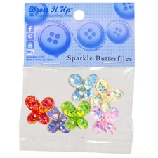 Dress It Up Embellishments-Sparkle Butterflies