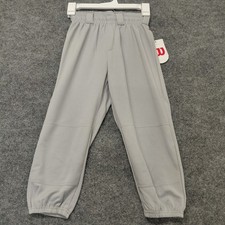 NWT Wilson Baseball Pants Youth Size Medium Gray Elastic Waist Softball Athletic