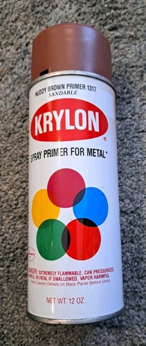 Vintage Krylon Ruddy Brown Primer 1317 Spray Paint Can