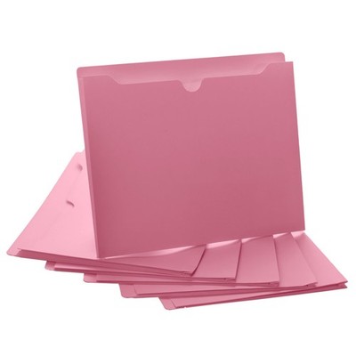 Pink File Jackets 1 Inch Expansion Letter Size Reinforced Straight-Cut Tab 6 ...