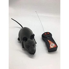 Electronic Remote Control Rat Simulation Mouse Toy for Cat Dog Kids Gray