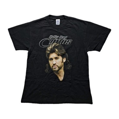 Vintage Billy Ray Cyrus T-Shirt Large 2003 Time Flies Tour Concert Y2K Tee Black