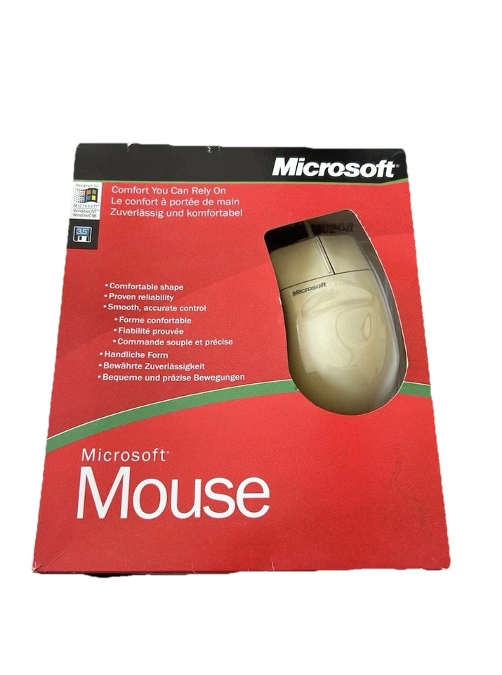 Vintage Microsoft Mouse 2.0 MSE Retro 1999 HDWR WIN32 Computer Maus OVP - Bild 3 von 4