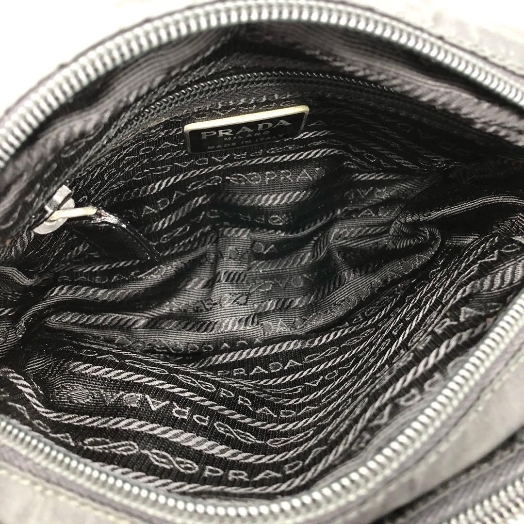 Rare and  Prada Shoulder Bag Mini Double Zip Triangle Logo Nylon thumbnail 10
