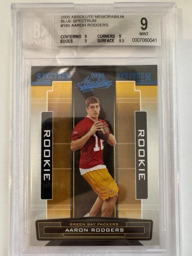 2005 Absolute Memorabilia Blue Spectrum #180 Aaron Rodgers BGS 9 Rookie 