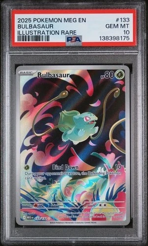 POKEMON BULBASAUR 2025 MEGA EVOLUTION #133 ILLUSTRATION RARE PSA 10