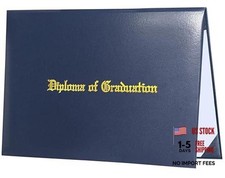 Navy Blue Graduation Diploma Holder 8.5"x11" - Imprinted Diploma Cover - 1-Pack