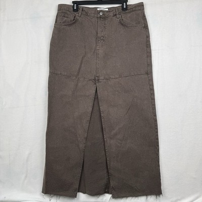 Reformation Tazz Maxi Denim Skirt Vintage Brown Boho Western 31