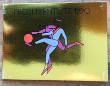 SZWAJCARSKA Zeszyty znaczkowe Pro Juventute 1990 Świetny stempel pierwszego dnia obiegu