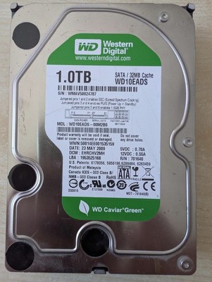 Western Digital 1TB SATA Festplatte, Caviar Green, WD10EADS