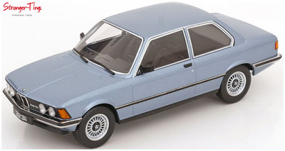 KK Scale BMW 313i E21 1978 Light Blue Metallic 1:18