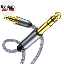 3.5Mm to 6.35Mm Stereo Audio Cable - 6 Ft, 1/4 to 1/8 TRS Bidirectional Stereo C