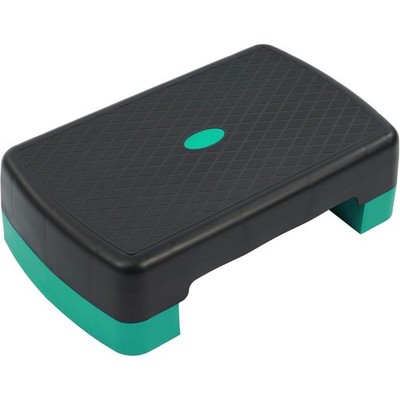 Fitvids 18'' Workout Aerobic Stepper Platform, Adjustable Risers, Black/Green