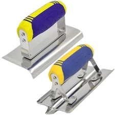 Stainless Steel Concrete Edger Concrete Groover Curved/Straight End Hand Cozy