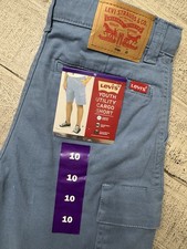 Levi Strauss Co. Youth Utility Cargo Shorts Light Blue Size 10