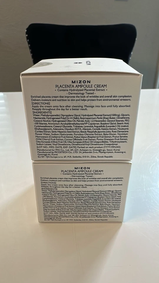 2 pack of Mizon Placenta Cream 50ml | Firming & Anti-Wrinkle K-Beauty Moisturize - Image 3 of 4