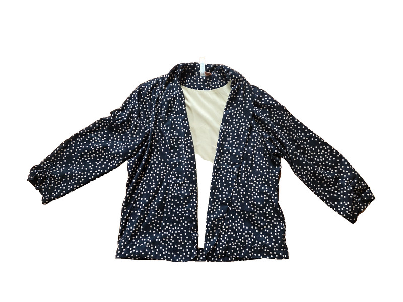 Eyeshadow Size XL Blazer Black & Tan Polka Dots Jacket