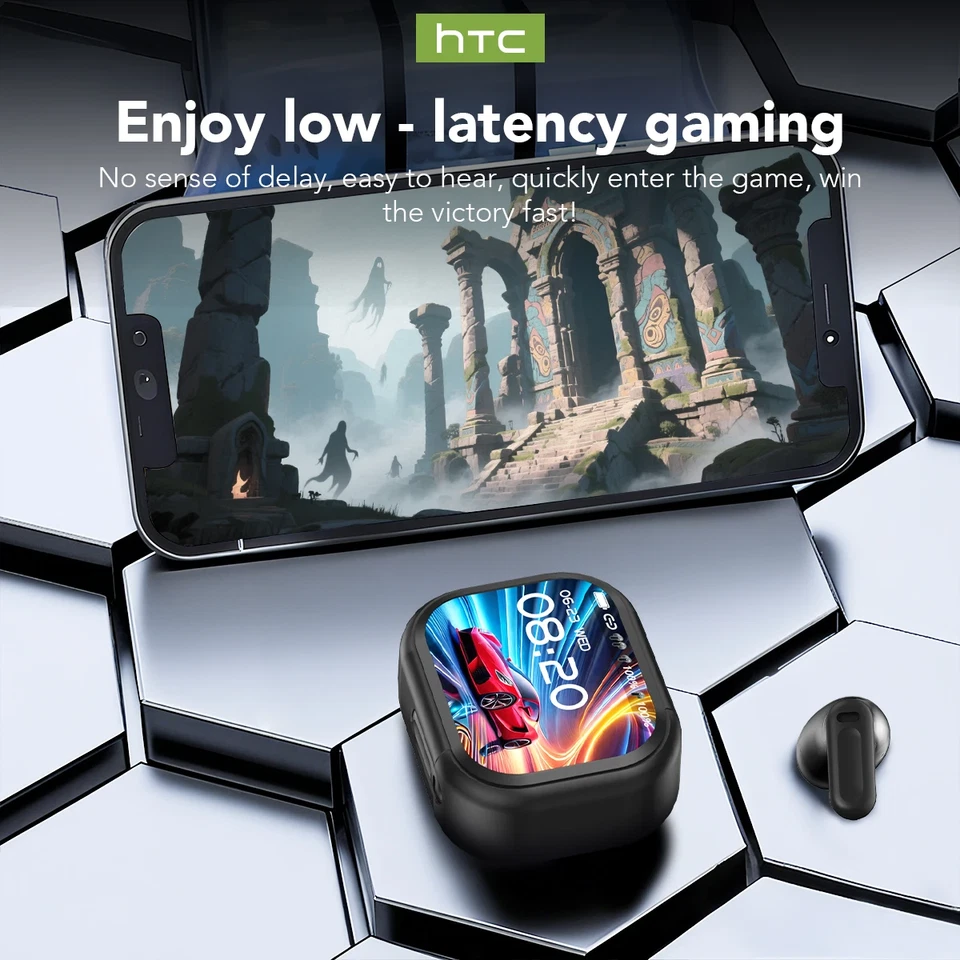 【HTC NE20】Bluetooth V6.0 Earphones AI Translator Earbuds OWS LCD Touch  Black AI - image 3 of 4