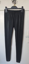 New Look Generation Girls Women's leather look leggings in black size 14 years S