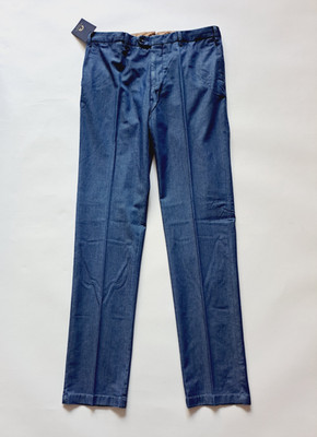 NEW Germano Men's Italian Slim Stretch Blue Pants Size IT 52