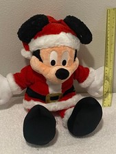 Mickey Mouse Christmas Plush with Disneyland on Hat- NWT
