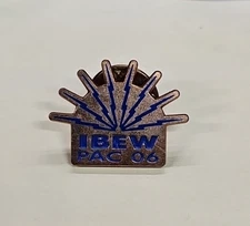  IBEW LOCAL PAC 2006 UNION LU LAPEL PIN INTERNATIONAL ELECTRICAL WORKERS 
