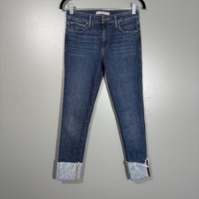 Joe's Women's Cuff Crop Midrise Medium Wash Carpi Jeans - Size 26 - Stretch Jean