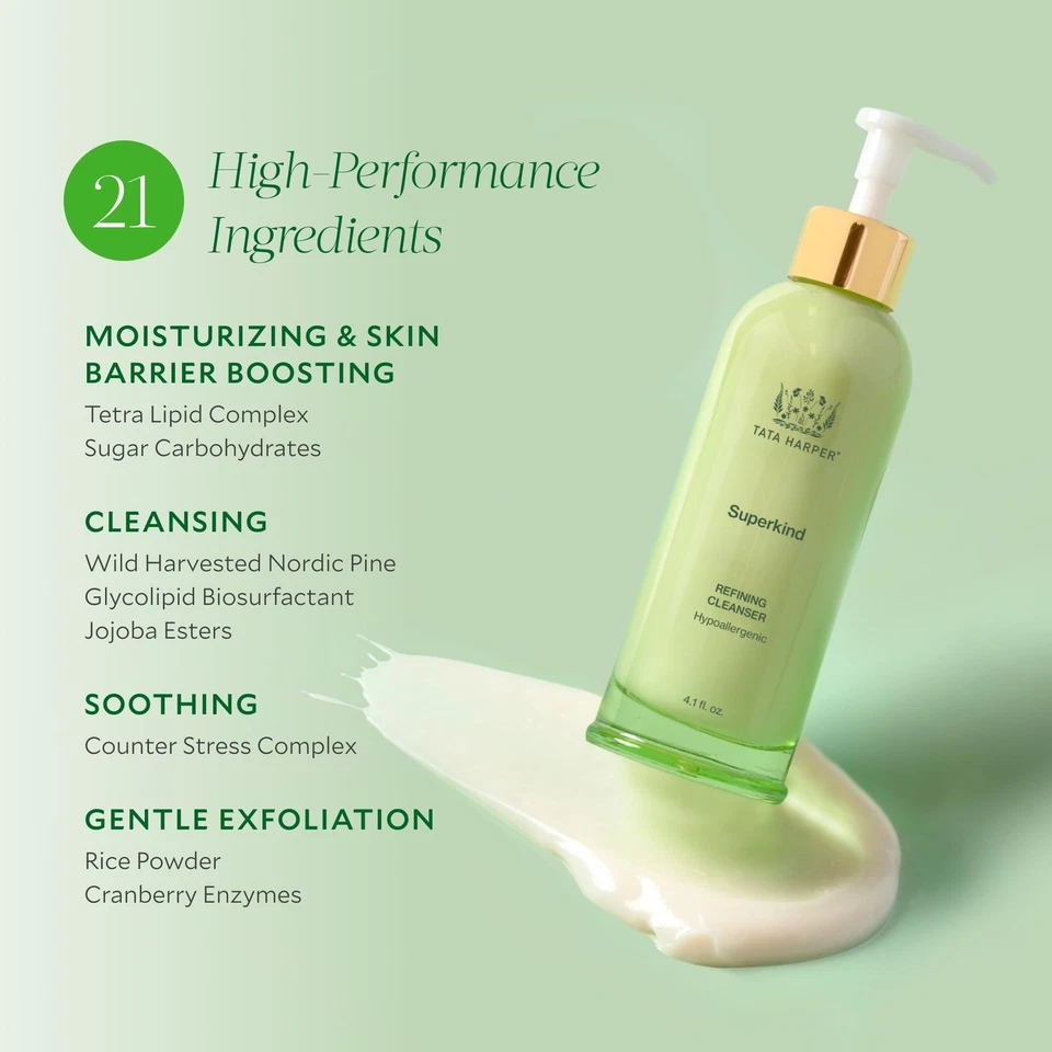 Limpiador Refinador Superkind, Limpiador Exfoliante Suave para Piel Sensible,... Foto 3 de 4