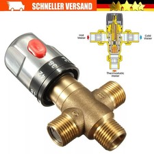 3-Wege Brauchwasser Mischer Mischventil 20-60°C Thermostat Verbrühschutz Neu