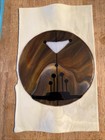 Fused Art Glass Platter Wall Hanging Handmade Charcuterie VTG Marbled Music RARE — photo 1